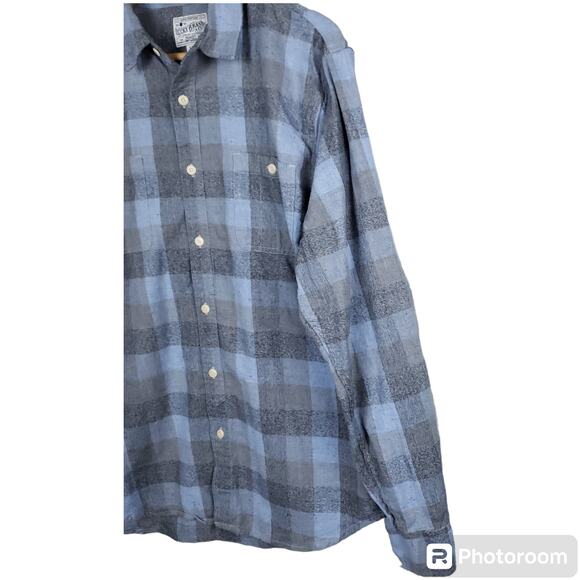 Lucky Brand Men's Classic Fit Long Sleeve Button-Up Flannel Shirt Large Gray - Picture 5 of 14